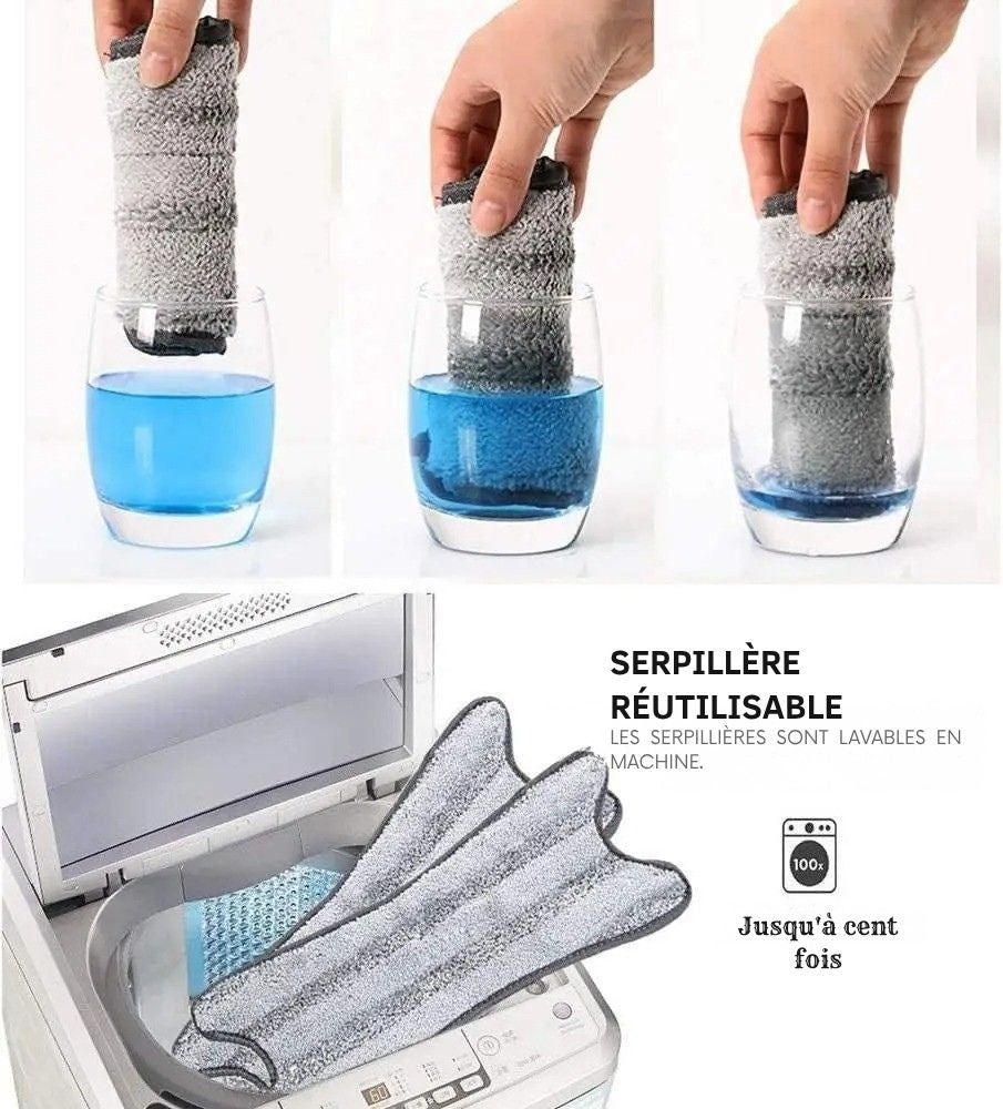 balais serpillère multifonction réutilisable tête x 360