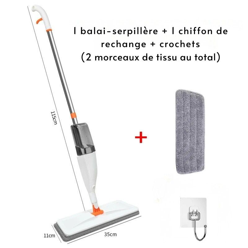 balais serpillère spray 115 cm nettoyage sol