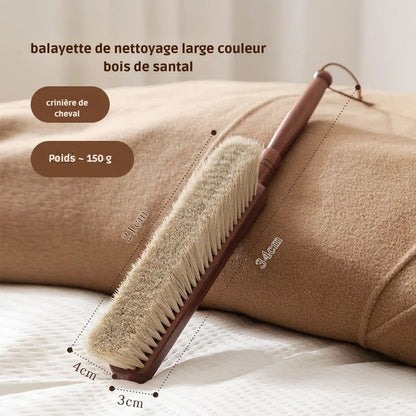 balayette à canapé bois santal poils synthétiques blancs