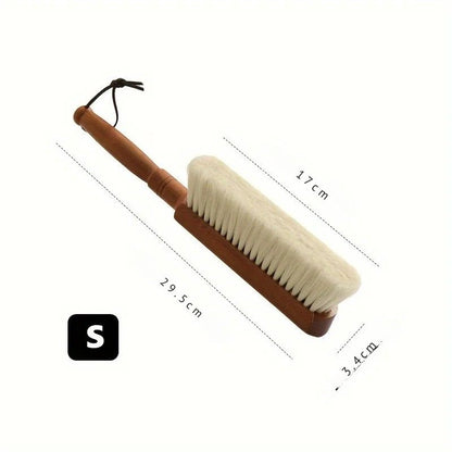 balayette manche rond bois fonce ramasse poussiere