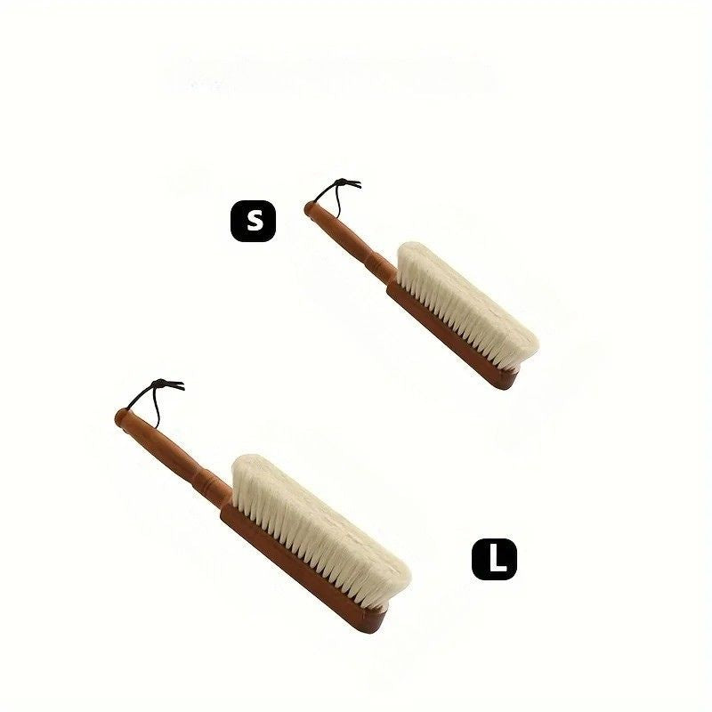 balayette meubles delicats avec laniere cuir noir