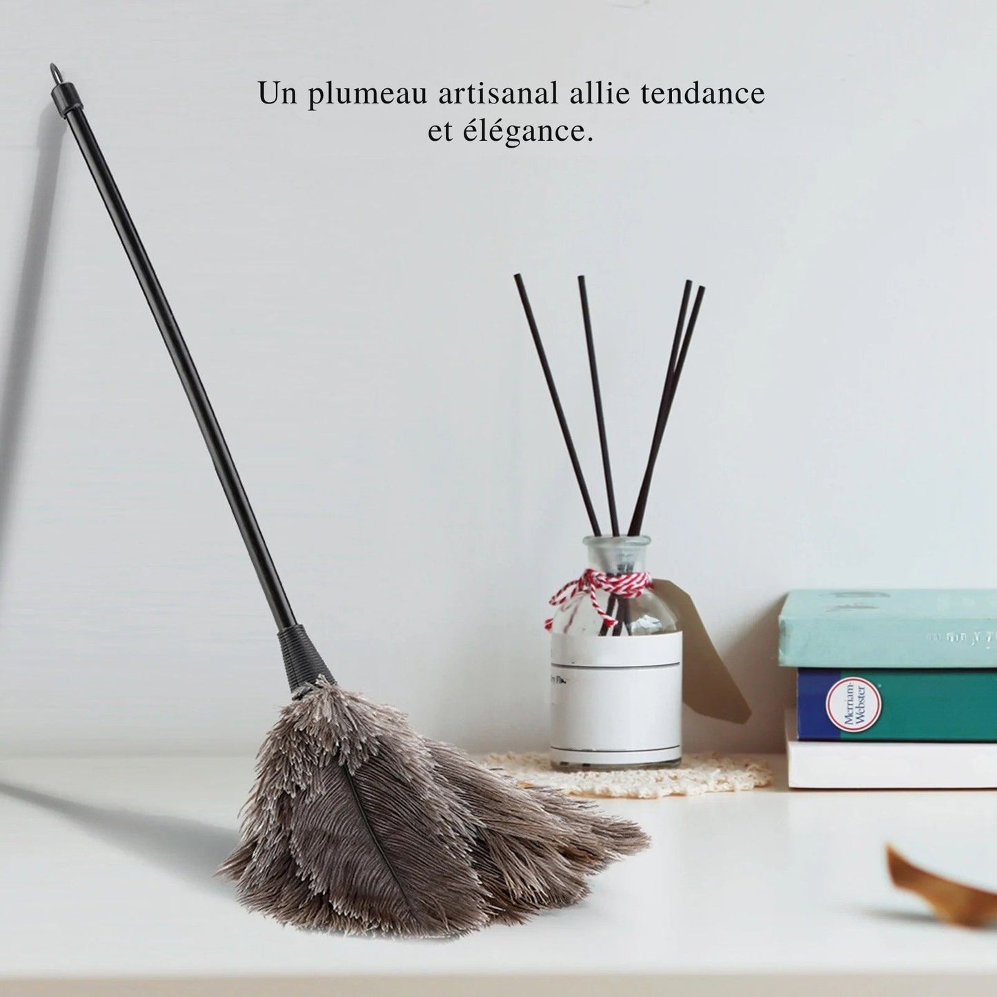 plumeau manche ergonomique pour utilisation prolongee.