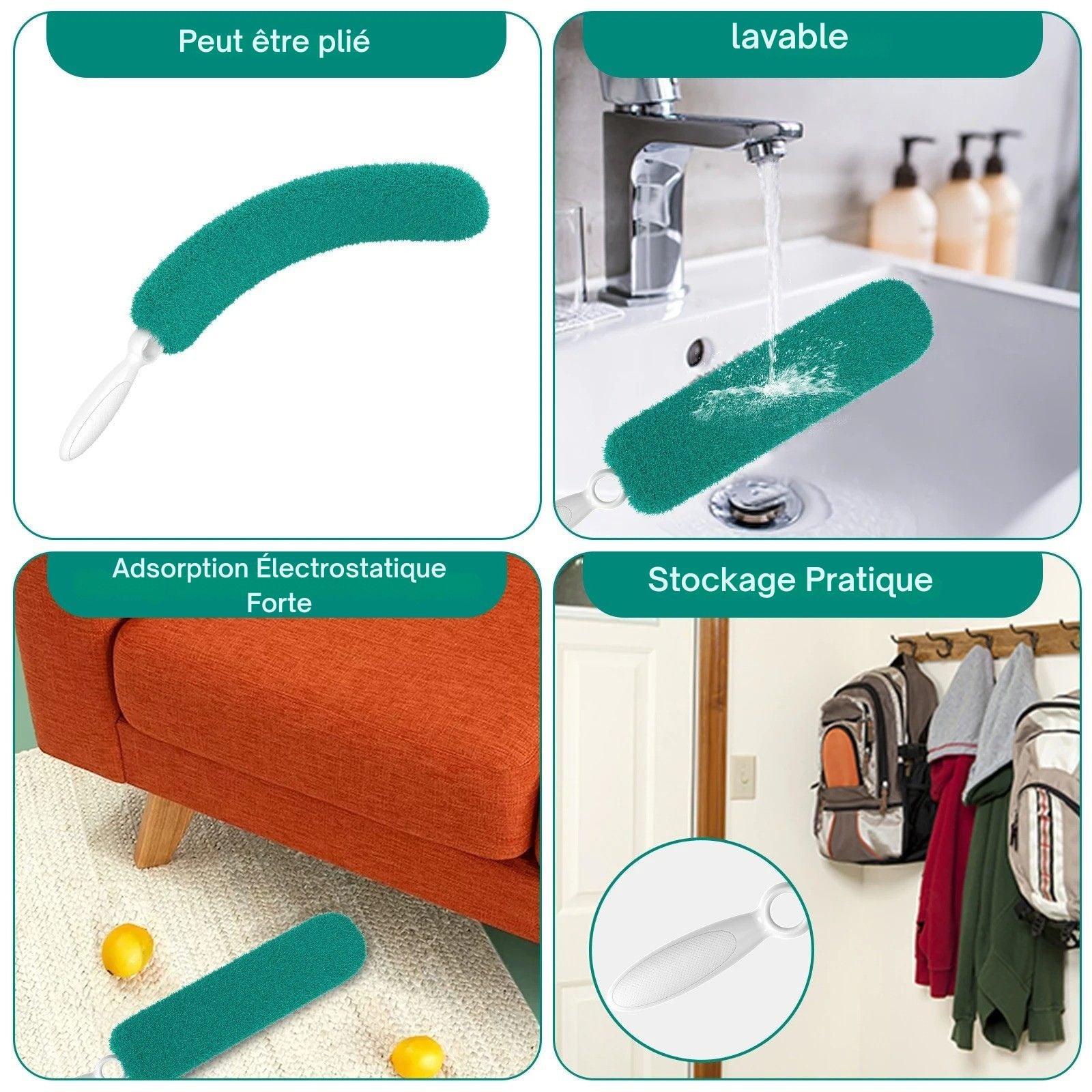 plumeau pratique pour canape et tapis.