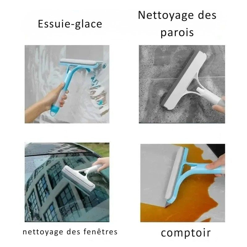 raclette a vitres 2 en 1 eponge raclette avec spray