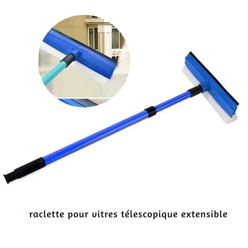 raclette a vitres 2 en 1 tete eponge et raclette