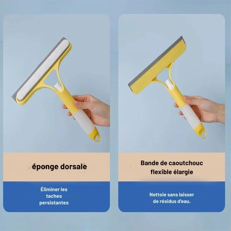 raclette vitre ergonomique jaune pour nettoyer fenetre