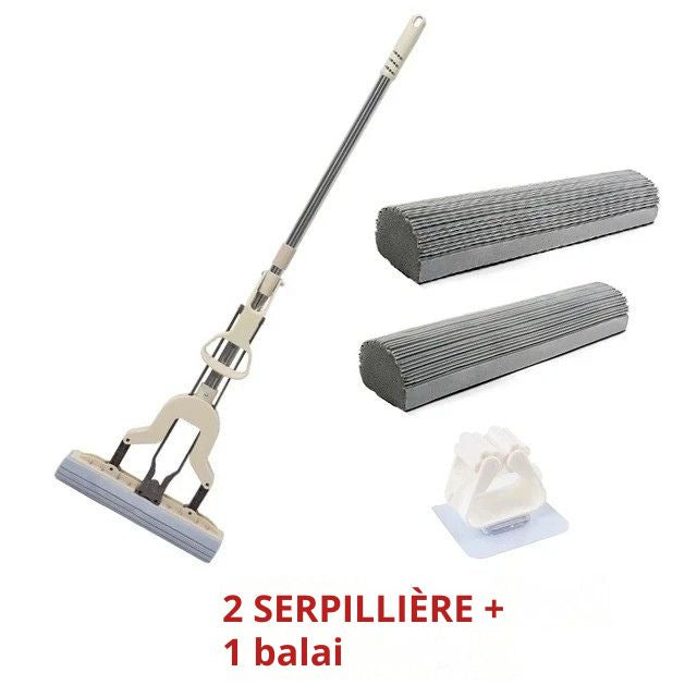 serpillière balai  éponge puissante absorption